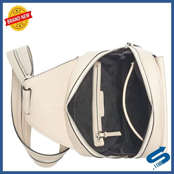Vegan Leather Convertible Sling Backpack with 2 Pockets, Daypack Design main image 5